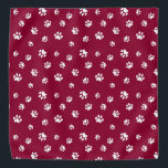 Witte verven verven schilderen Patroon Donkerrood Bandana<br><div class="desc">Deze leuke banaan heeft een leuke witte poot over een rijke rode achtergrond voor een leuke pop van geweldig! U kunt de donkere rode achtergrondkleur en tekstkleuren ook in uw favoriet veranderen.</div>
