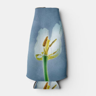 Witte verwelkende tulp bloem flesjeskoeler