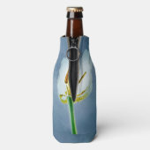 Witte verwelkende tulp bloem flesjeskoeler (Fles Achterkant)