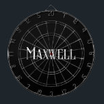 Witte vette moderne familienaam dartbord<br><div class="desc">Deze moderne elegante typografie geeft uw familienaam en dartbord een unieke en onderscheidende uitstraling. Verzamel de darts voor uw volgende familie spel avond of familie reünie en doel recht. Bewaar het voor jezelf of geef het als een op maat gemaakt geschenk aan je familie en vrienden.</div>