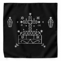 Witte Veve van Baron Samedi op zwart