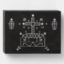 Witte Veve van Baron Samedi op zwart