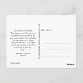 Witte Vier Foto Bruiloft Dank u Briefkaart (Achterkant)