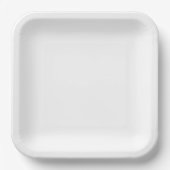 Witte vierkante Borden voor binnenpapier Papieren Bordje (Voorkant)