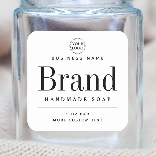 Witte vierkante etiketten