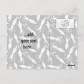 Witte vierkante pictogrammen briefkaart (Achterkant)