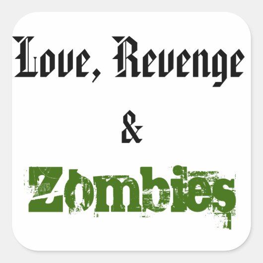 Witte Vierkante Sticker (Voorkant)