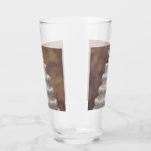 Witte vijf-tier bruidstaart met bruidspaar, glas (Links)