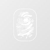 Witte vingerafdrukvenster vastkleven raamsticker (Vel)