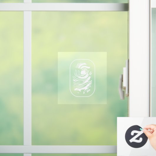 Witte vingerafdrukvenster vastkleven raamsticker (Huis)