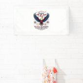 Witte Vintage 4 juli Banner – Retro Eagle (Insitu)