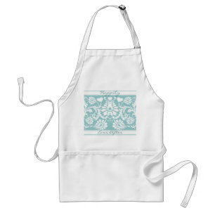 Witte Vintage Bloemige Trouwgunsten Standaard Schort