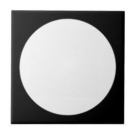 Witte vintage decor met zwarte achtergrond tegeltje