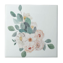 Witte Vintage Floral Greenery Elegant