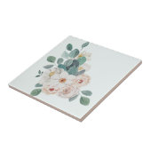 Witte Vintage Floral Greenery Elegant Tegeltje (Zijkant)