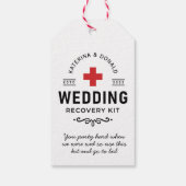 Witte Vintage Huwelijksherstelkit Tag Cadeaulabel (Achterkant)