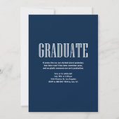 Witte Vintage Typografie Foto Afstuderen Kaart (Achterkant)