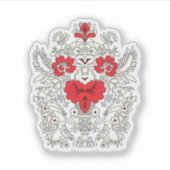 Witte vinyl Stickers | Aangepaste stickers van hog (Voorkant)