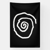 witte vinylbanner spandoek (Verticaal)