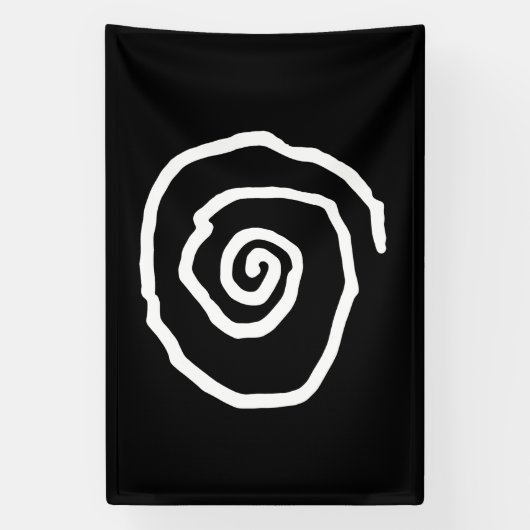 witte vinylbanner spandoek (Verticaal)