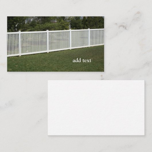 Witte vinylomheining visitekaartje (Voorkant / Achterkant)