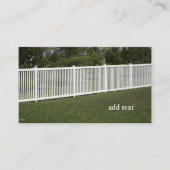 Witte vinylomheining visitekaartje (Voorkant)