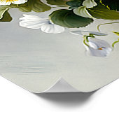 Witte Viola's Bloemenkunst Print Poster (Hoek)