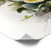 Witte Viola's Bloemenkunst Print Poster (Hoek)