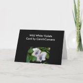 Witte Violet Pair Note Kaart (Achterkant)