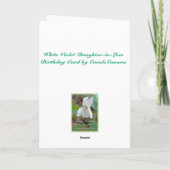 Witte Violet schoondochter Verjaardag Kaart (Achterkant)