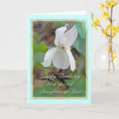 Witte Violet schoondochter Verjaardag Kaart (Gele Bloem)