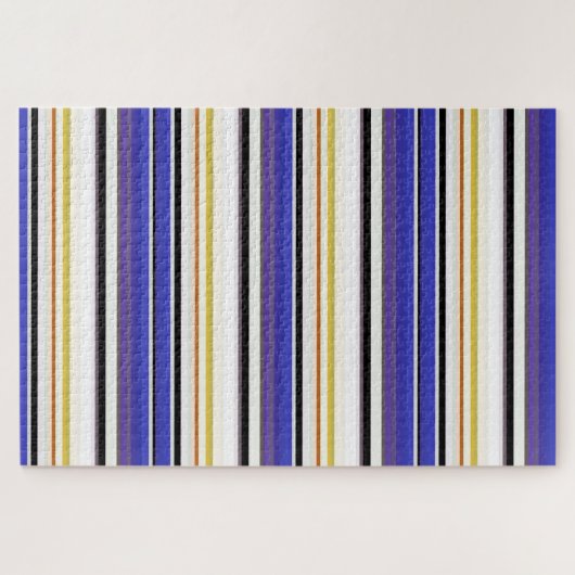 Witte violetstrepen bevestigen legpuzzel (Horizontaal)