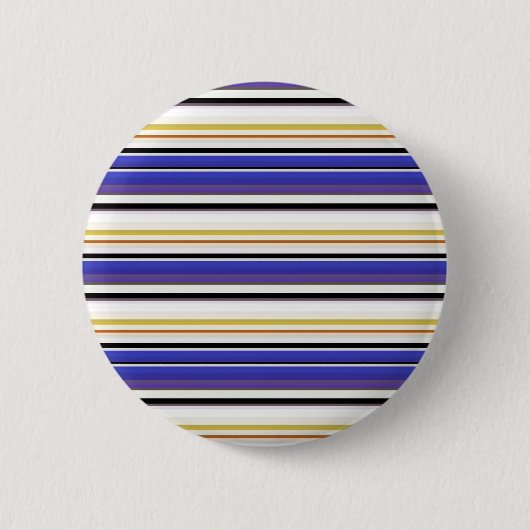 Witte violetstrepen bevestigen ronde button 5,7 cm (Voorkant)