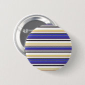 Witte violetstrepen bevestigen ronde button 5,7 cm (Voorkant /achterkant)