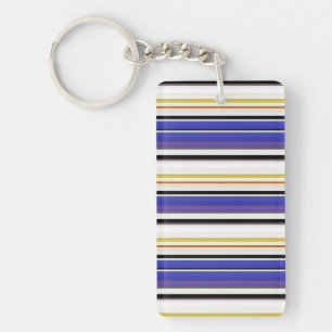 Witte violetstrepen bevestigen sleutelhanger