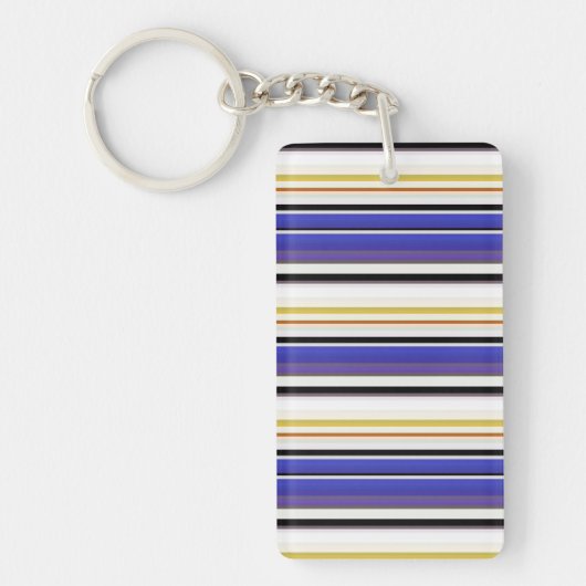Witte violetstrepen bevestigen sleutelhanger (Voorkant)