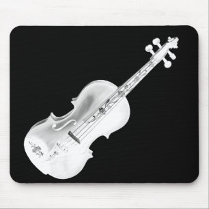 WITTE VIOLIN OP BLACK-MOUSEPAD MUISMAT