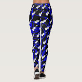 WITTE VIOLIN OP NAVY MUSICNOTES LEGGINGS (Achterkant)