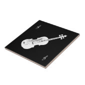 witte viool tegeltje (Zijkant)