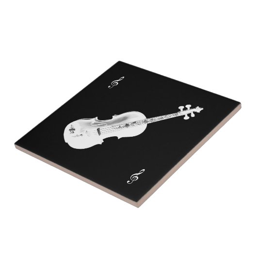 witte viool tegeltje (Zijkant)