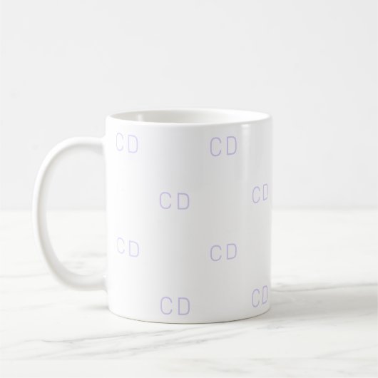 Witte vioolmonogram initiaal koffiemok (Links)