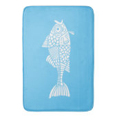 Witte vis badmat (Voorkant Verticaal)