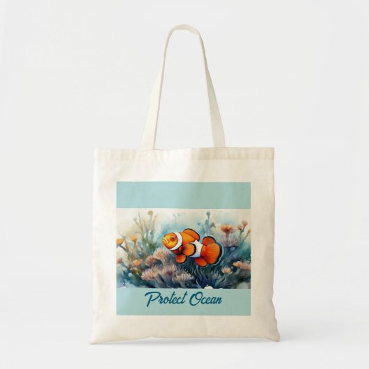 Witte vis tote bag (Voorkant)