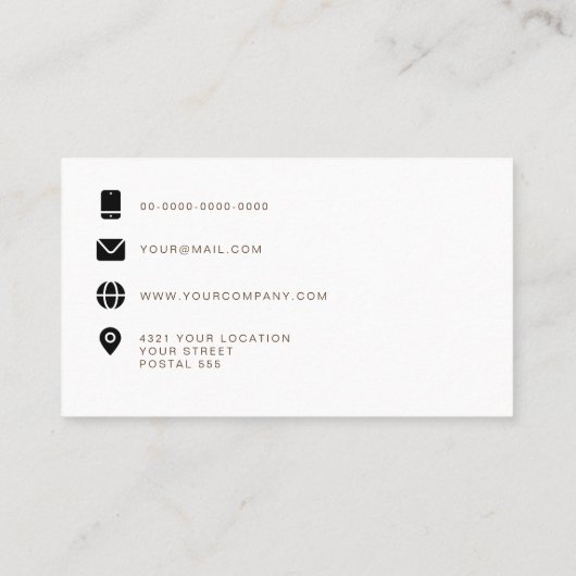 Witte Visitekaartje | Contactlinks (Achterkant)