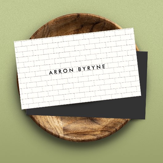 Witte Visitekaartje van Cool Subway Tile Pattern