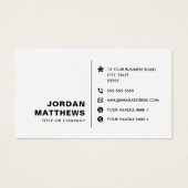 Witte visitekaartje voor logo sociale media toevoe (Voorkant)