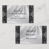 Witte Visitekaartjes in de satin en de kant (Voorkant / Achterkant)