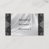 Witte Visitekaartjes in de satin en de kant (Achterkant)