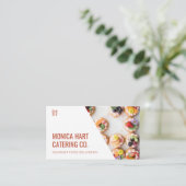 Witte visitekaartjes: voedselleverstandaard visitekaartje (Staand voorkant)