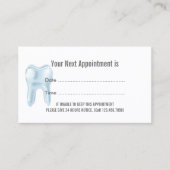Witte Visitekaartjes voor tandheelkundige benoemin Afsprakenkaartje (Voorkant)
